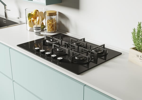 Candy ESSENZA CDIV7GWLE4WB Svart Inbyggd 60 cm Gas 5 zone(s)