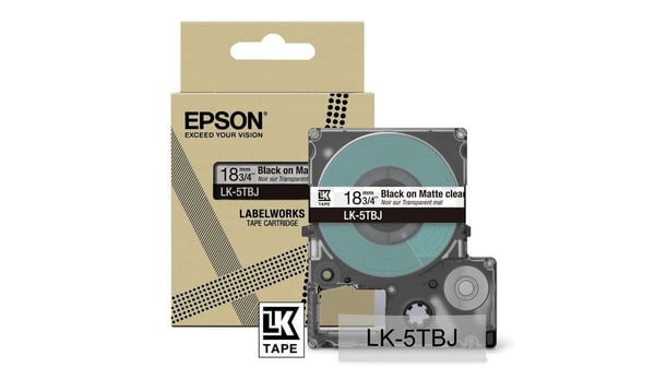 Epson LK-5TBJ Svart, Transparent