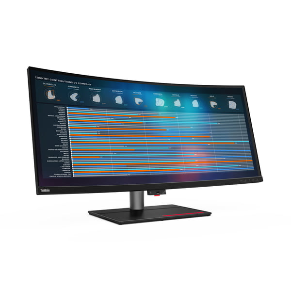 Lenovo ThinkVision P40w-20 platta pc-skärmar 100,8 cm (39.7") 5120 x 2160 pixlar 5K Ultra HD LED Svart