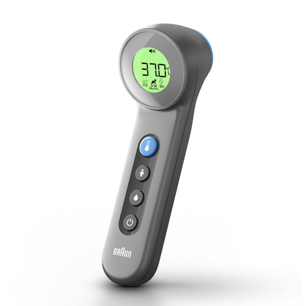 Braun BNT 400 BK Termometer med fjernregistrering Grå Pande Knapper