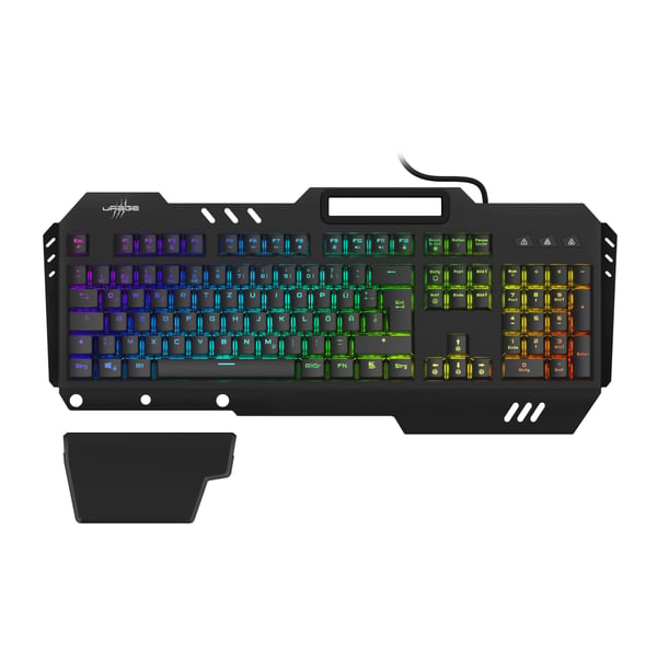 Hama Exodus 800 Mechanical tangentbord Spela USB QWERTZ tyska Svart