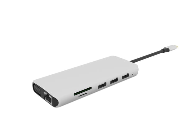 eSTUFF ES623009 interface hub Grå