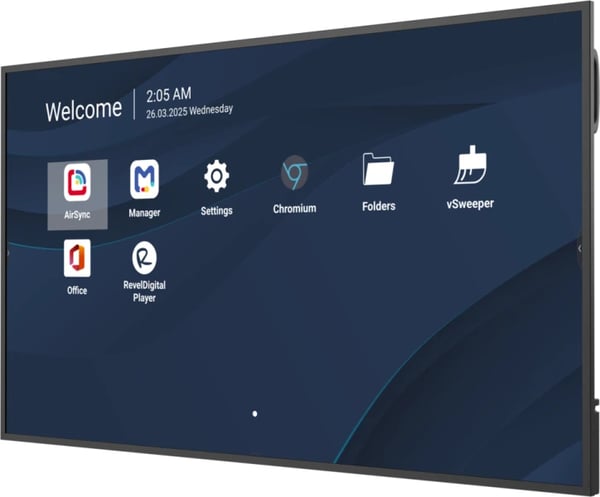 Viewsonic CDE6531-1C skyltställ Platt skärm för digital skyltning 165,1 cm (65") LCD Wi-Fi 500 cd/m² 4K Ultra HD Svart Inbyggd processor Android 14 24/7