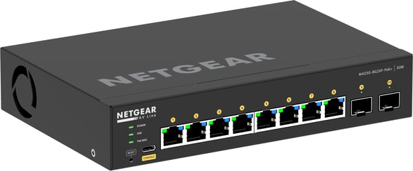 NETGEAR GSM4210PX Administreret L2/L3 Gigabit Ethernet (10/100/1000) Strøm over Ethernet (PoE) Sort