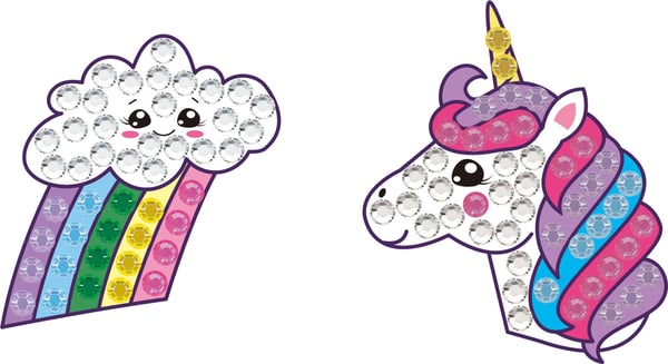 Diamond Dotz BIG DOTZ Rainbow Unicorn Stickers