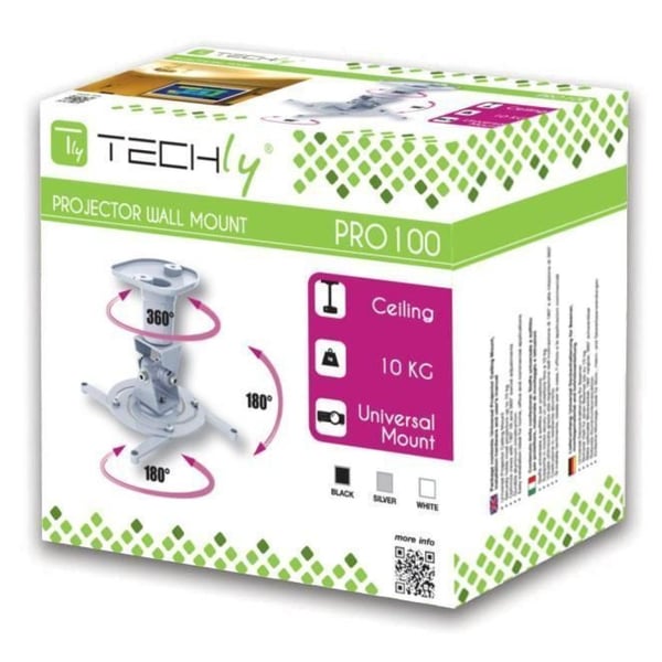 Techly ICA-PM 100WH projektorfästen Tak Vit