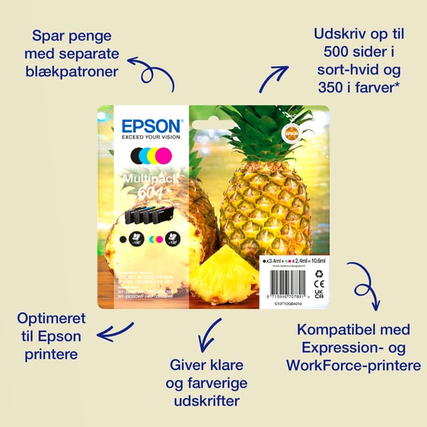 Epson Blæk Multip. XL 1x8.9/3x4ml XP220x/320x/420x/WF29x0