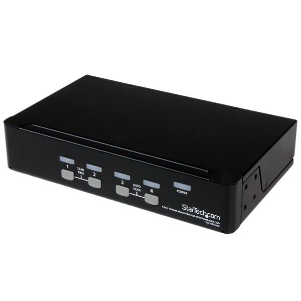 StarTech.com 1U hyllmonterad USB KVM-switch med 4 portar och OSD StarTech.com 1U hyllmonterad USB KVM-switch med 4 portar och OSD