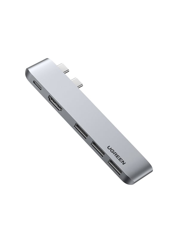 Ugreen 60559 kannettavien tietokoneiden telakka ja porttitoistin USB 3.2 Gen 1 (3.1 Gen 1) Type-C Hopea Ugreen 60559 kannettavien tietokoneiden telakka ja porttitoistin USB 3.2 Gen 1 (3.1 Gen 1) Type-C Hopea