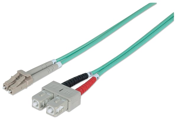 Intellinet 750165 InfiniBand och fiberoptisk kabel 3 m LC SC Aqua