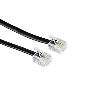 Hama Modular Male Plug 6p4c - Modular Male Plug 6p4c, 6 m, Black Sort