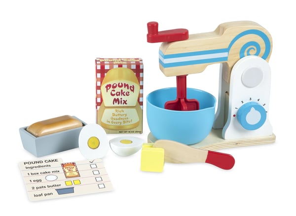 Melissa & Doug Wooden Make A Cake Mixer Set