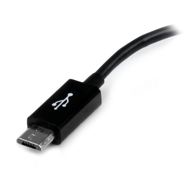 StarTech.com UUSBOTG USB-kabel USB 2.0 0,127 m Micro-USB B USB A 0,48 Gbit/sek. Sort