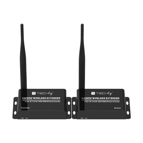 Techly IDATA HDMI-WL55 AV-signaalin jatkaja AV-lähetin ja -vastaanotin Musta
