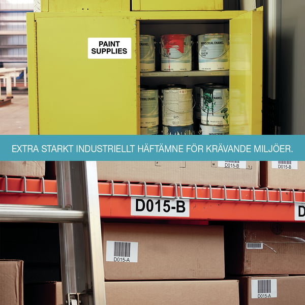DYMO Hållbara LabelWriter-originaletiketter | 59 mm × 102 mm | Vit poly | 300 självhäftande etiketter | Hög prestanda | För LabelWriter-etikettskrivare