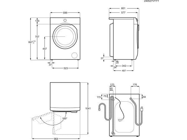 AEG LFA6I8272A vaskemaskine Front-læsning 8 kg 1151 rpm Hvid