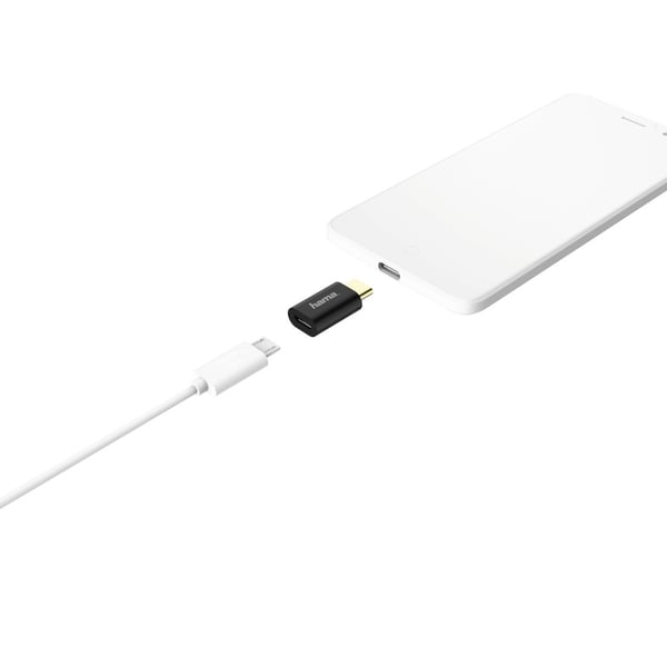 Hama Micro USB -sovitin - USB-C musta