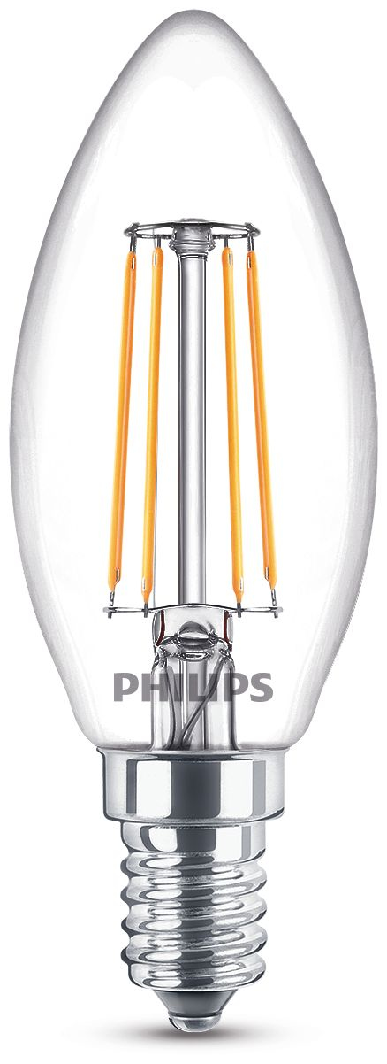 Philips Filamentkronljuskälla klar 40 W B35 E14 x6