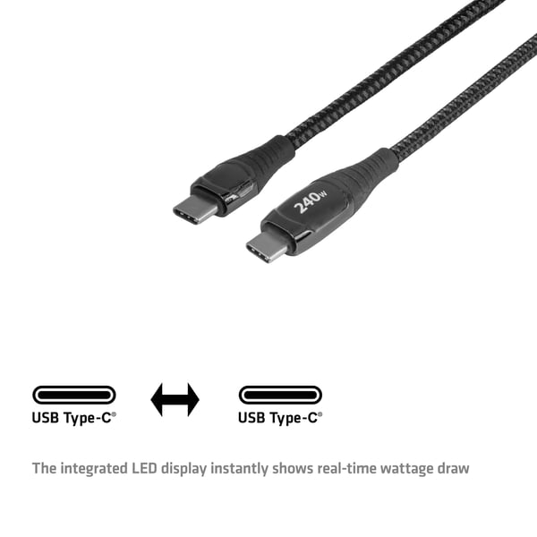 CLUB3D CAC-2508 USB-kabel 2 m USB C 0 Gbit/sek. 240 W Sort