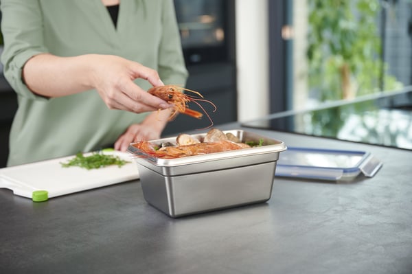 Tefal CLIP & CLOSE N1150610 enhed til madopbevaring Rektangulær Kasse 2 L Rustfrit stål 1 stk