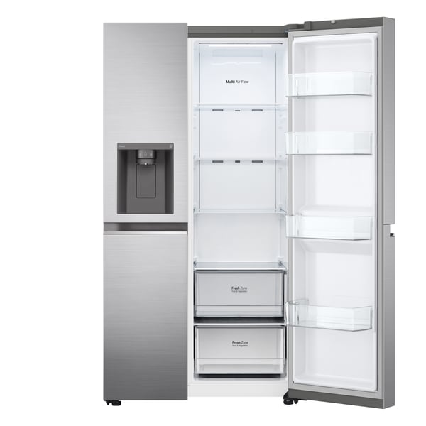 LG GSLV70PZTD Kombinerad kyl/frys side-by-side Fristående 635 l Metallisk, Silver