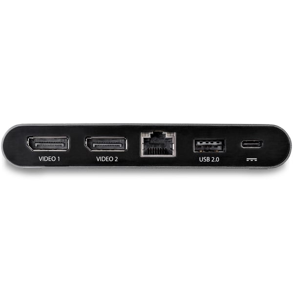 StarTech.com USB C Dock, 4K Dual Monitor DisplayPort, Mini Laptop Docking Station, 100W Power Delivery