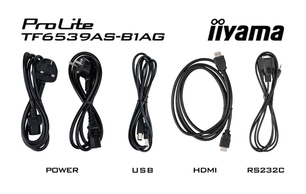 iiyama TF6539AS-B1AG skyltställ Kioskdesign 163,8 cm (64.5") LED 435 cd/m² 4K Ultra HD Svart Pekskärm Inbyggd processor Android 11 24/7