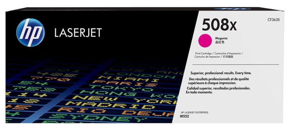 HP 508X - Suuri riittoisuus - Magenta - alkuperäinen - LaserJet - värikasetti (CF363X)