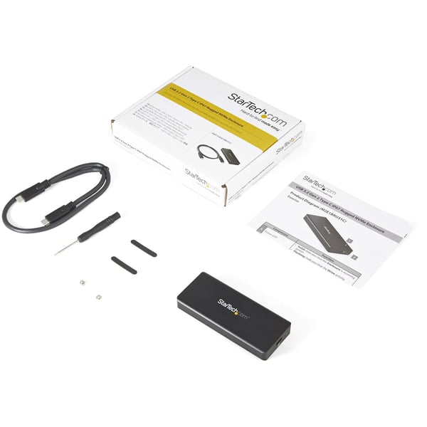 StarTech.com M2E1BRU31C drevkabinet SSD kabinet Sort M.2