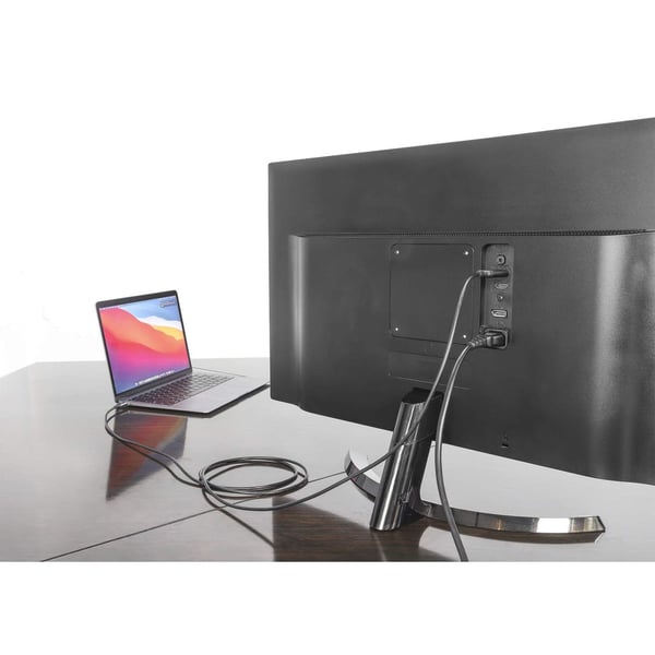 Manhattan 153591 videokabeladapter 1 m HDMI Typ A (standard) USB Type-C Svart, Grå