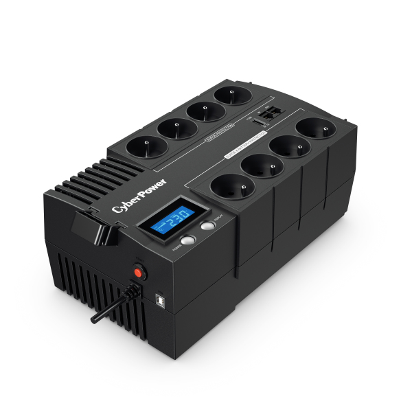 CyberPower BR1000ELCD-FR UPS-enhed Interaktivt indgangsstik 1 kVA 600 W 8 AC stikkontakt(er)