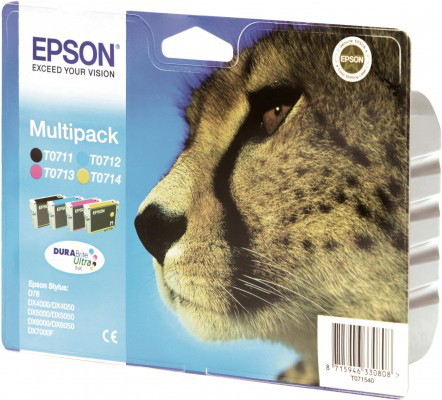 Epson Monipakkaus, 4 väriä T0715 DURABrite Ultra -muste