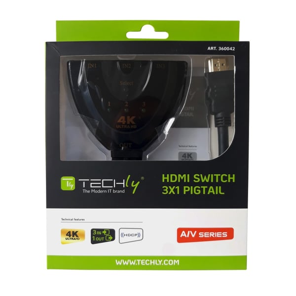 Techly IDATA HDMI-3F30 video-switch