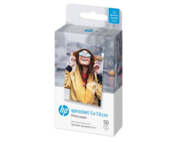 HP Sprocket-fotopapir 2 x 3" (5 x 7,6 cm) – 50 ark