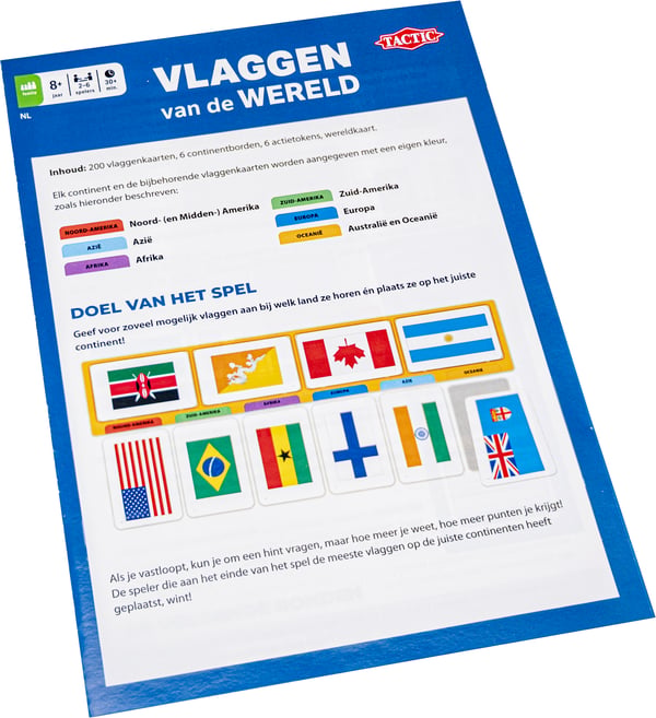 Tactic Vlaggen van de wereld Brætspil Oplysende