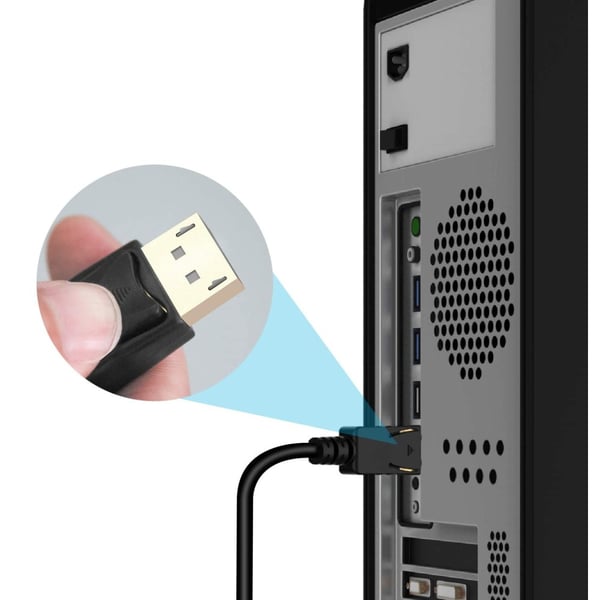Techly ICOC DSP-H12-010 videokabel adapter 1 m DisplayPort HDMI Sort