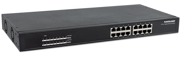 Intellinet 560993 nätverksswitchar Ohanterad L2 Gigabit Ethernet (10/100/1000) Strömförsörjning via Ethernet (PoE) stöd 1U Svart