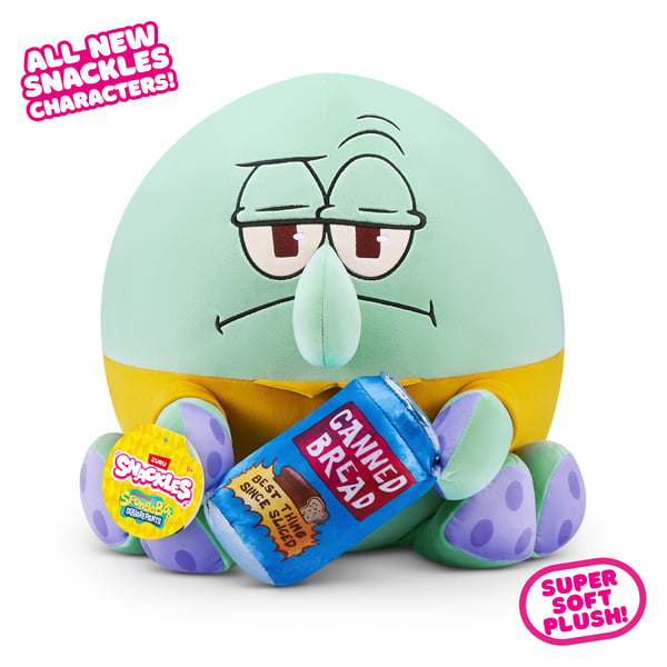 Snackles licenseret figur Svampebob Firkant 35 cm plysdyr (SQUIDWARD TENTACLES) Snackles licenseret figur Svampebob Firkant 35 cm plysdyr (SQUIDWARD TENTACLES)