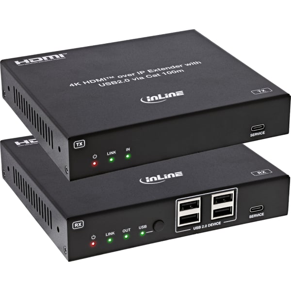 InLine 57886G KVM forlænger Sender & modtager
