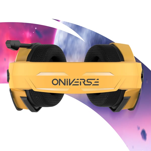 Oniverse Nebula Kuulokkeet Langallinen Pääpanta Pelaaminen USB A-tyyppi Musta, Keltainen