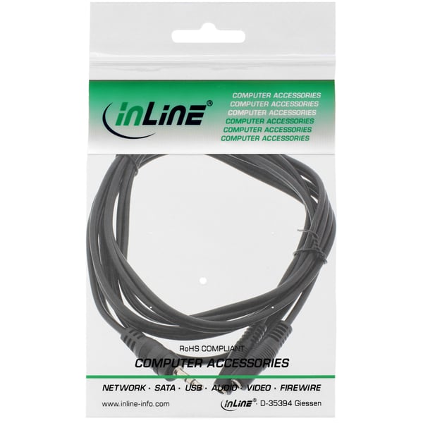 InLine 99300A lydkabel 1 m 3.5mm 2 x 3.5mm Sort