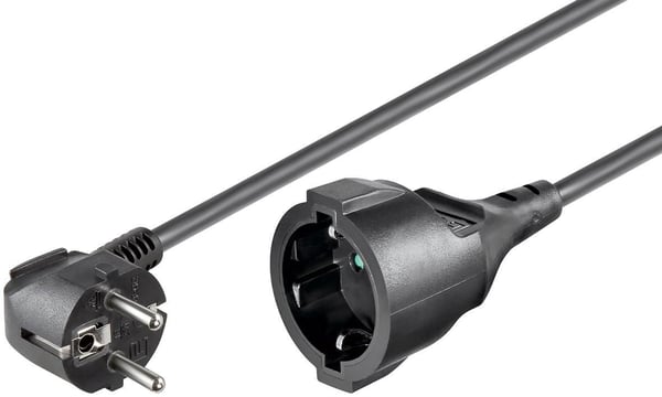 Microconnect PE140300 el-ledning Sort 3 m Strømstik type E+F Schuko