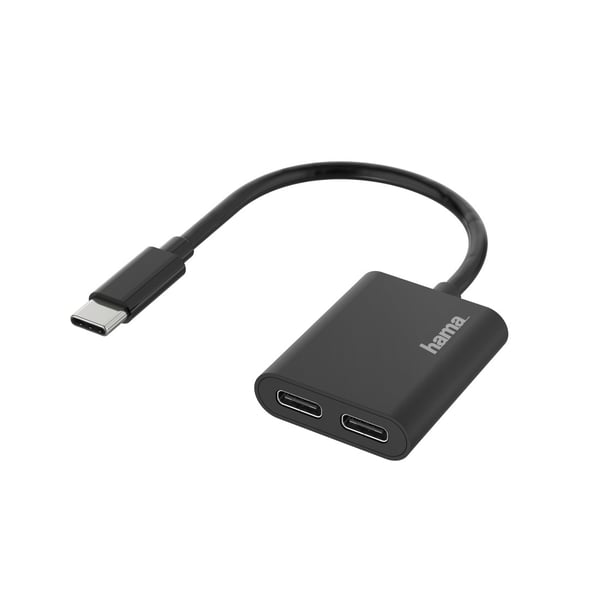Hama 00200321 kabelomvandlare (hane/hona) USB Type-C 2xUSB Type-C Svart
