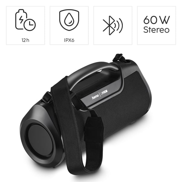 Hama Mate Pro Bærbar stereohøjttaler Sort 60 W