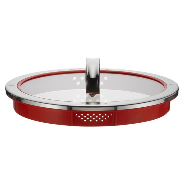 WMF 8900541252 kattilan kansi Pyöreä Punainen, Ruostumaton teräs