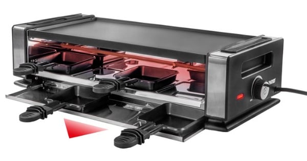 Unold 48730 raclettepannu 8 henkilö(t) 1200 W Musta, Ruostumaton teräs