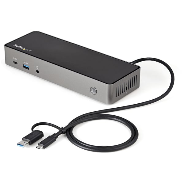 StarTech.com USB-C USB-A Dock - Hybrid Universal Trippel Skärm Dockningsstation för Laptop DP & HDMI 4K
