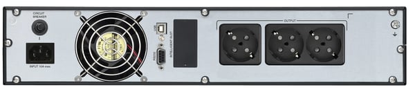 FSP Champ Rack 2K UPS-enhed Dobbeltkonvertering (online) 2 kVA 1800 W 3 AC stikkontakt(er)