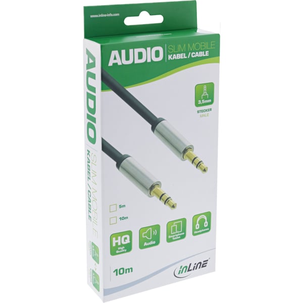 InLine 99215 audiokaapeli 5 m 3.5mm Musta