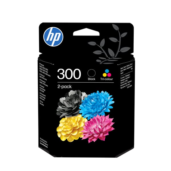 HP Originale 300-blækpatroner, sort/trefarvet, 2-pak HP Originale 300-blækpatroner, sort/trefarvet, 2-pak